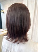 福山美容室Caary外ハネミディアム外はねロブ20代30代40代