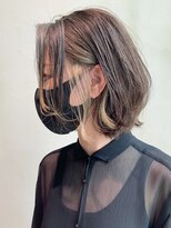 アルバム 銀座(ALBUM GINZA) レイヤーカット_オリーブカラーハイライトカラー_ba306283