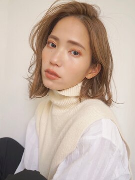 パール(PearL) 《PearL》大人かわいいマロンベージュの抜け感ミディパーマ