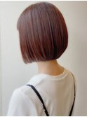 30代40代小顔に見えるナチュラルボブ+極細ニュアンスハイライト