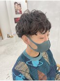 メンズパーマ×マッシュショート