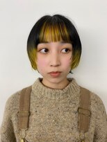 レコ 渋谷(LECO)&nbsp;インナーがイエローのボブ