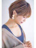 【銀座◇成田】ショコラアッシュ小顔ショート大人可愛いボブ