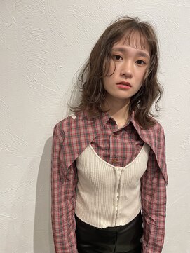 エヌイー(ne' by MAULOA) 【ne'by MAULOA】顔まわりレイヤー×オリーブベージュ