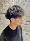 波巻きパーマツイストスパイラルパーママッシュメンズパーマ