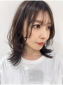 シースルーバング×ゆるくびれミディアム