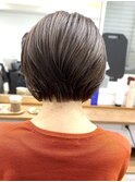 バレイヤージュ髪質改善おさまる透明感白髪染めグレージュ中野