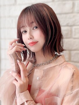 ドーチェ 平野(DOCHE) ブリーチ無しWカラー×外ハネボブ