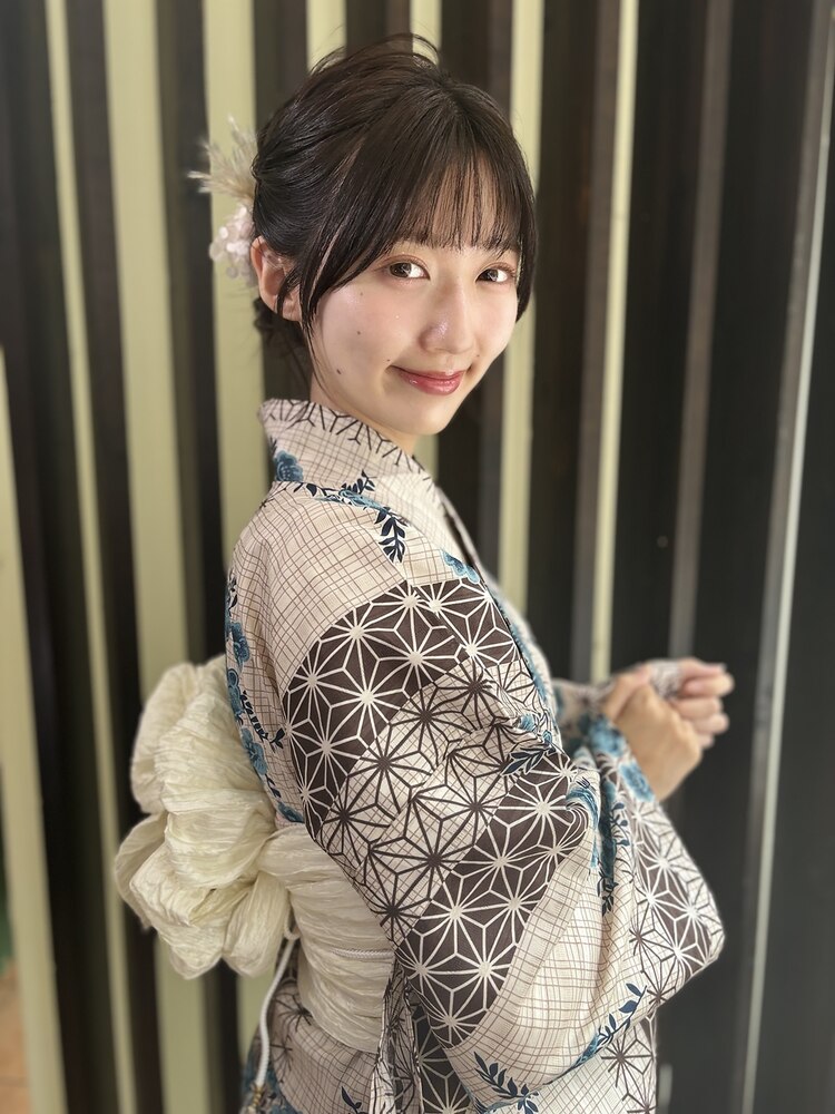 浴衣着付け 浴衣ヘアアレンジ：L216486032｜ネオリーブ シュシュ 
