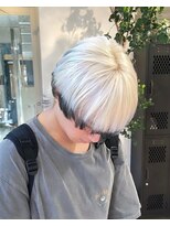 ヲタク(wotaku.)&nbsp;メンズハイトーンデザインダブルカラーマッシュウルフホワイト