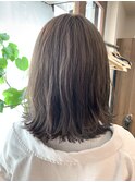 外はね×アッシュベージュ