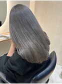 ブラウンカラーミルクティーベージュブリーチなしダブルカラー