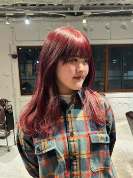 ラミエ バイ メルト 吉祥寺(lamie by melt) 【小川】ピンクブラウン/きりっぱなし/エアリーロング