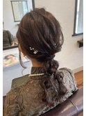 ロープ編み下ろしヘア☆