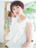 【浅草美容院HANARE】チェリーレッド☆ガーリーマッシュボブb