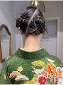 【立川CRES三木】卒業式・着物カチモリツインヘアセット1