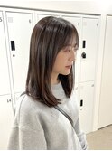 柔らかミディヘア/まとまりボブ/透明感カラー