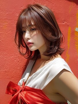 アルトリスト(Altruist Aging×HAIR&SPA) ★ダークアッシュ大人ガーリーボブ着物ミディアムレイヤーカット