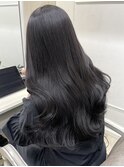 【ダークグレージュ】ロングウルフレイヤーカットブルージュ