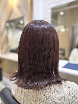 フリーラ 表参道(freera) 髪質改善カラー艶髪カシスブラウン韓国風ヘアレイヤーカット