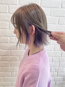デイジー インデックスヘア 大島店(DAISY index hair) インナーカラーフェイスフレーミングラベンダーヴァイオレット