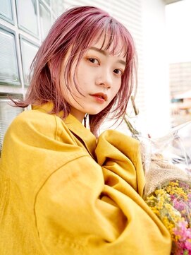 ロマーリ 岡山店(LOMARLIE) くすみピンク×ローライト_似合わせカット