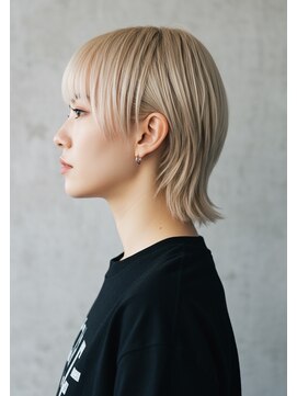 ハピネス 王寺店(Happiness) ショートウルフ ウルフカット 中性ヘア メンズライク ハイトーン