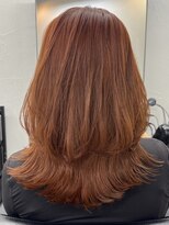 キラ 原宿(KILLA)&nbsp;ブリーチありダブルカラー/オレンジブラウン/ローレイヤー/原宿