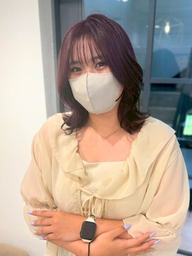 くびれミディ/パープルブラウン/透明感カラー