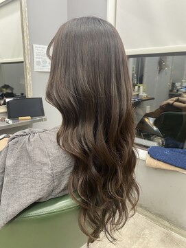 #白髪染め#巻き髪#ベージュカラー#エイジング#ウェーブ巻き