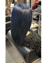 ヘア フラッグ 西葛西店(hair flag)&nbsp;初めてのブリーチカラーにもおすすめ◎ネイビーブルー