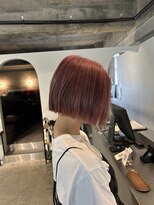ツイッグ バイ ヤード(twig by YARD.) ピンクベージュ×切りっぱなしボブ