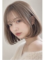 ヘアアンドメイク アース 入間店(HAIR&MAKE EARTH)&nbsp;内巻きボブ × ミルクティーベージュ