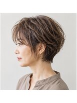 ヘアアンドメイク アース 入間店(HAIR&MAKE EARTH) 美シルエットショート×ブラウンカラー