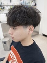 フィフス 栄(fifth)&nbsp;名古屋栄フリックパーマテーパーフェードフリンジカットショート