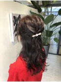 ナチュラルハーフアップ