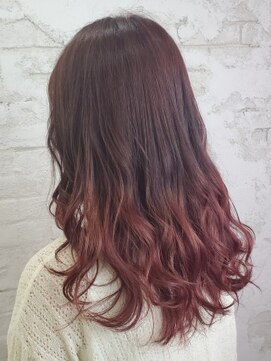 プライズ アイリス 池袋東口店(prize Iris) ピンク グラデーション フェミニンレイヤー　池袋東口店