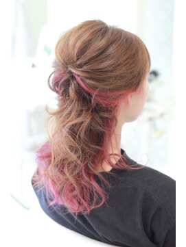 エフエフヘアー(ff hair) back style☆インナーカラーvol.354アレンジver.