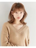 オルチャンヨシンモリ 韓国 シースルーバング ピンクベージュ