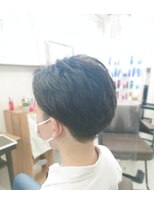 ヘアアンドメイク イムス(hair&make imus) 【imus】men's黒髪ソフトツーブロック刈上げショート