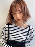 ２０代３０代４０代５０代小顔ミディアム外ハネボブアッシュ