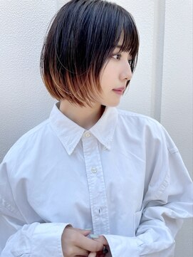 レトン 銀座(leton) 毛先ブリーチ/テラコッタ/ミニウルフ/くすみブルー[東銀座/銀座]