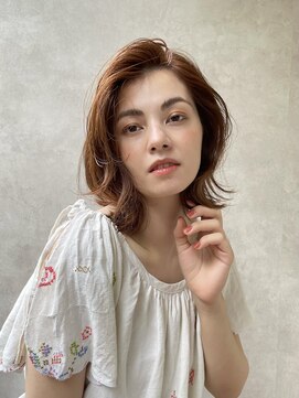 メゾンドイギー(MAISON de IGGY) 外ハネボブ#ペールベージュ＃かきあげ前髪＃##オレンジベージュ