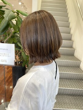 カッツ 元町店(CUT S) グレージュ×くびレイヤーボブ