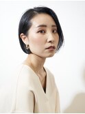 大人ボブ/暗髪/黒髪/艶髪/前下がりボブ