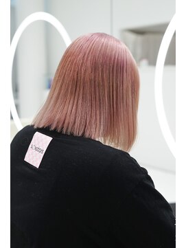 ハイブ 金沢(Hive) ピンクベージュ　ブロンドヘアブリーチ10代20代