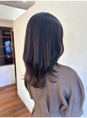 20×30×40代×くびれヘア×ネイビーグレージュ×ミディアム
