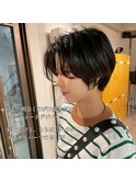 大人可愛い20代30代40代黒髪前下がりショートボブ丸みショート◎