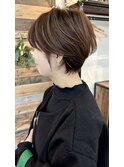 大人美人ショートショートx白髪ぼかしxハイライトカラー