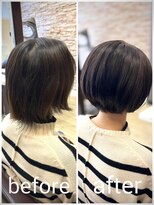 トレセッテ(tre sette)&nbsp;ショートボブスタイル/寒色系グレイカラー